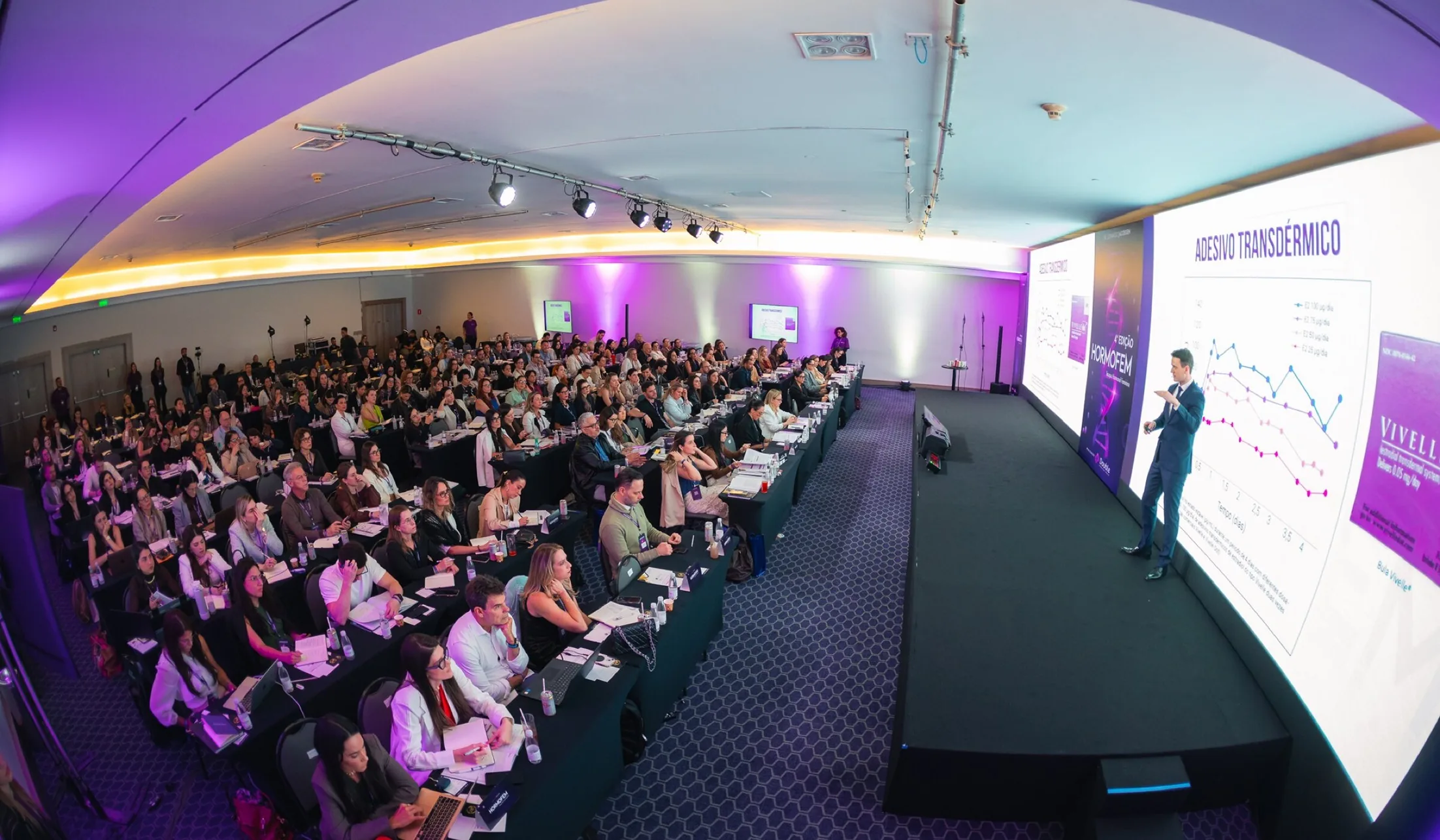 Sala lotada de médicos numa edição presencial do HORMOFEM