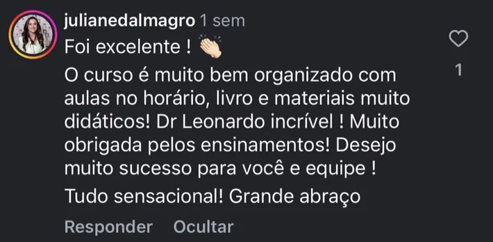Depoimento de Juliane Dal Magro, 4ª edição