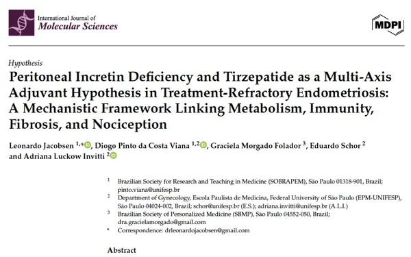 Capa do artigo publicado no International Journal of Molecular Sciences